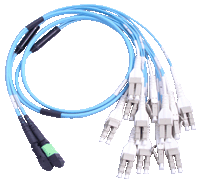 24 Fiber MTP to LC, 10 gig 50 Micron Cable
