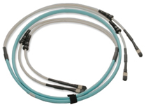 Strain relief modules on fiber optic cables